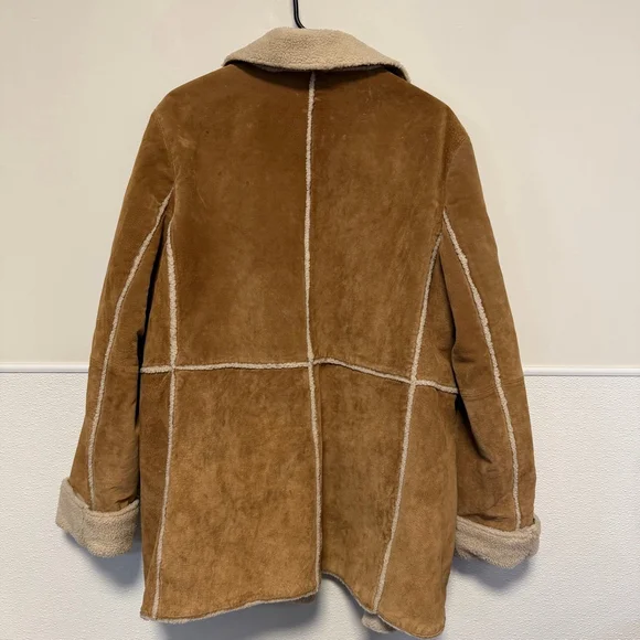 St Johns Bay Coat Women’s L Washable Suede Sherpa Lined Faux Shearling Vintage - Picture 10 of 16